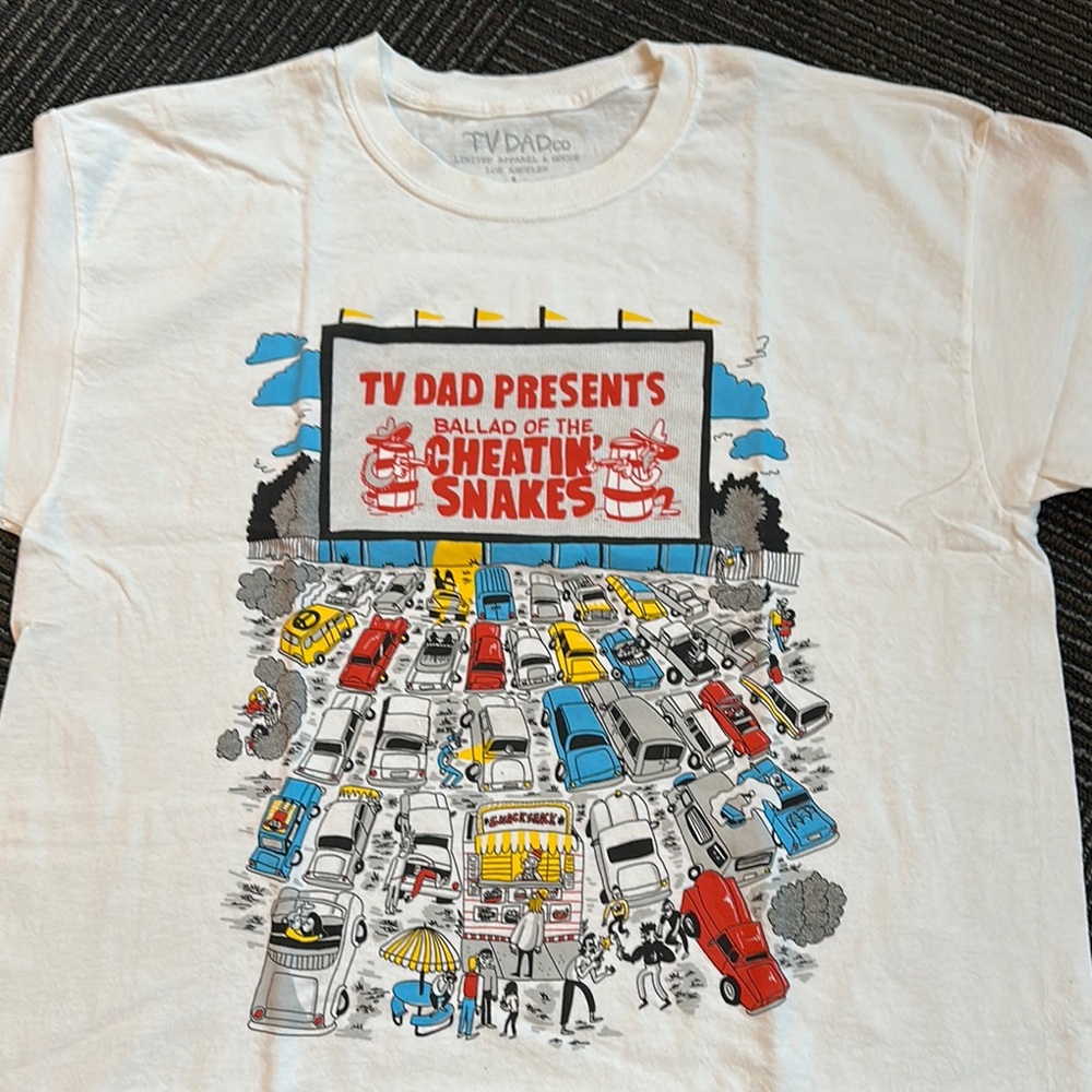 TV DAD White Graphic Tee - Short Sleeve